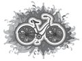 Vector decorative bicycle