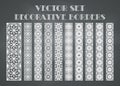 Vector decorative borders Royalty Free Stock Photo