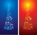 Vector decorative cute Christmas tree background Royalty Free Stock Photo