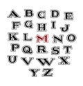 Vector decorative font