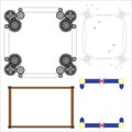 Vector of decorative frame gear wood