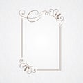 Vector decorative frame. Elegant element for design template.