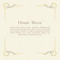 Vector decorative frame. Elegant element for design template.