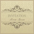 Vector decorative frame. Elegant element for design template, place for text.Floral border. Lace decor for birthday and greeting c