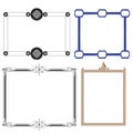 Vector of decorative frame toys and gear