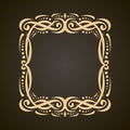 Vector decorative golden frame