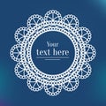 Vector decorative lace frame