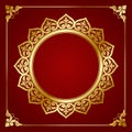 Vector Decorative Line Thai Art Frame For Design Template Royalty Free Stock Photo