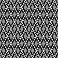 Vector decorative ornamental geometric background with rhombus in black and white colors. Royalty Free Stock Photo