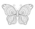 Vector Decorative Ornate Butterfly Royalty Free Stock Photo