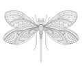 Vector Decorative Ornate Dragonfly Royalty Free Stock Photo