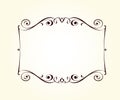 Vector decorative retro frame .Place for text.