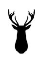 Vector deer head silhouette