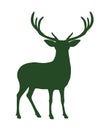 Vector deer reindeer silhouette Royalty Free Stock Photo