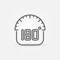 Vector 180 degrees angle outline icon Royalty Free Stock Photo