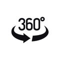 Vector 360 degrees view icon Royalty Free Stock Photo