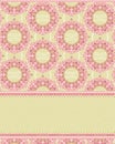 Vector delicate background with pink patterned rings