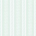 Vector Delicate Daisies Border on Light Green seamless pattern background.