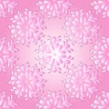 Vector delicate pink pattern with snowflakes