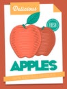 Vector delicious apples poster