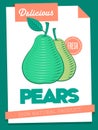 Vector delicious pears poster