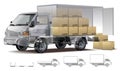 Vector delivery / cargo truck Royalty Free Stock Photo