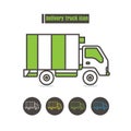 Vector Delivery vehicles icon color on white background