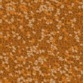 Vector dense ochre pebble pattern background. Monochrome oval circle shapes orange brown backdrop. Round grain granite