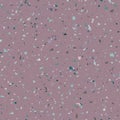 Vector dense terrazzo pattern background. Purple backdrop of blue flecked coarse grained stone granite particles