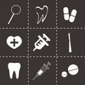 Vector dental icons set Royalty Free Stock Photo