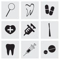 Vector dental icons set Royalty Free Stock Photo