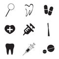 Vector dental icons set Royalty Free Stock Photo