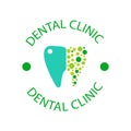 Vector dental stomatology clinic badge icon.