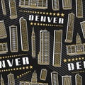 Vector Denver Seamless Pattern Royalty Free Stock Photo