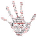 Vector depression mental emotional disorder problem Royalty Free Stock Photo
