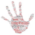 Vector depression mental emotional disorder problem Royalty Free Stock Photo