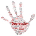 Vector depression mental emotional disorder problem Royalty Free Stock Photo