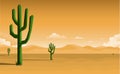 Vector Desert Landscape illustration Royalty Free Stock Photo