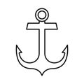 Vector design of anchor and naval sign. Set of anchor and maritime stock symbol for web.