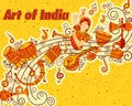 Vector design of art and music India