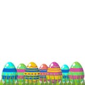 Vector design background easter eggs empty isolated on white Royalty Free Stock Photo