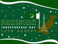 Vector design banner celebrating Pakistan independence day