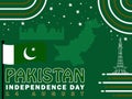 Vector design banner celebrating Pakistan independence day