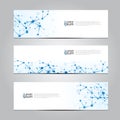 Vector design Banner network technology medical background.