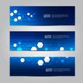 Vector design Banner network technology medical background.