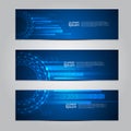Vector design Banner technology background. Royalty Free Stock Photo