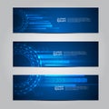 Vector design Banner technology background.