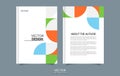 Vector Design Book Cover and Author Page Template Royalty Free Stock Photo