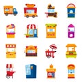 Vector design of and booth icon. Collection of and vending vector icon for stock.