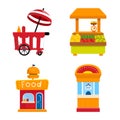 Isolated object of and booth icon. Set of and vending stock symbol for web.